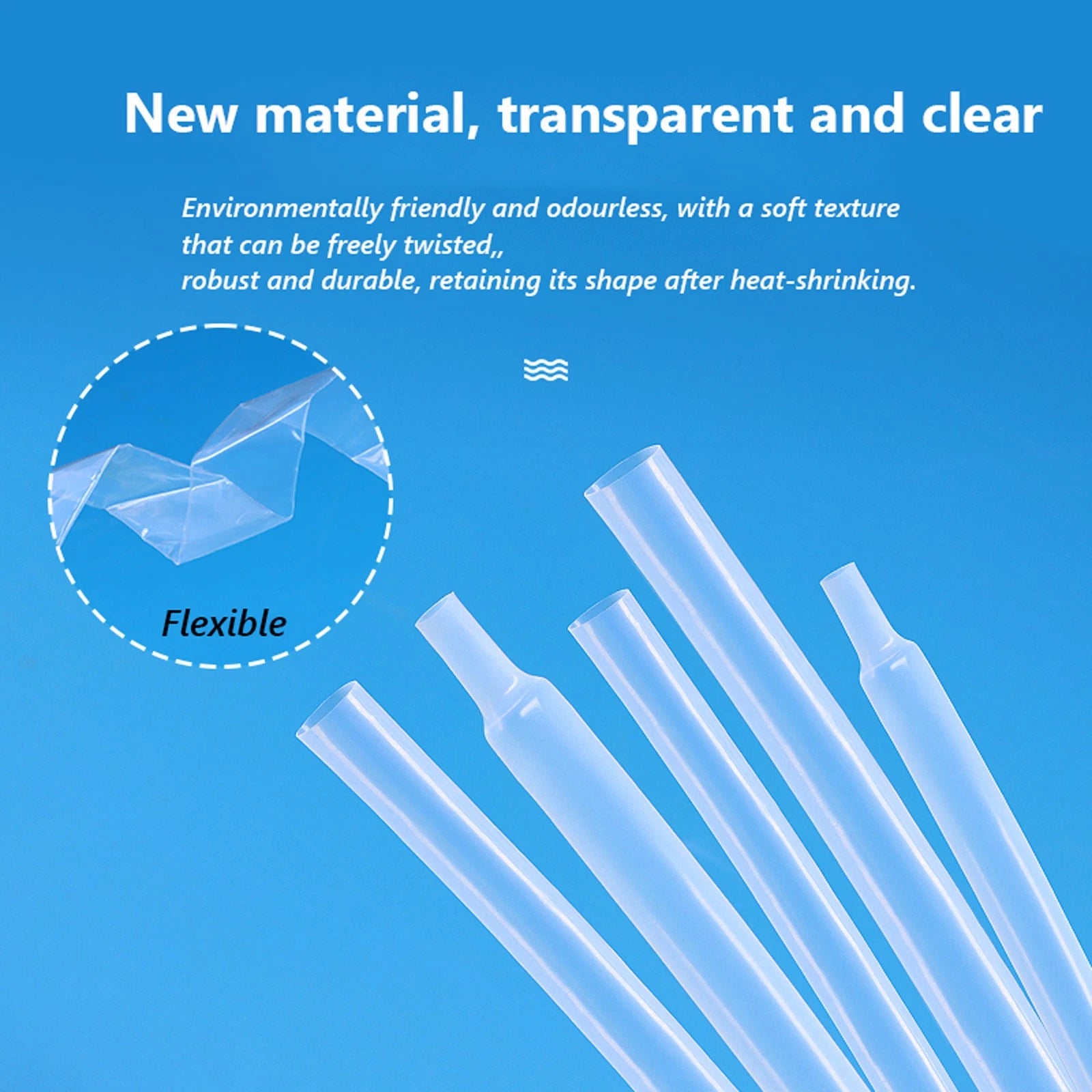 PTFE 4:1 Heat Shrink Tubing 260°C High Temp — 0.5mm to 40mm
