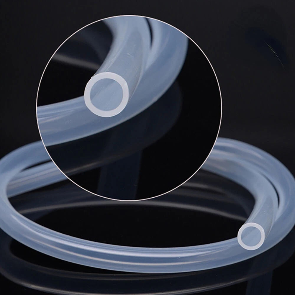 Food Grade Silicone Tubing — Clear Translucent Soft Rubber Hose, ID 1–13mm