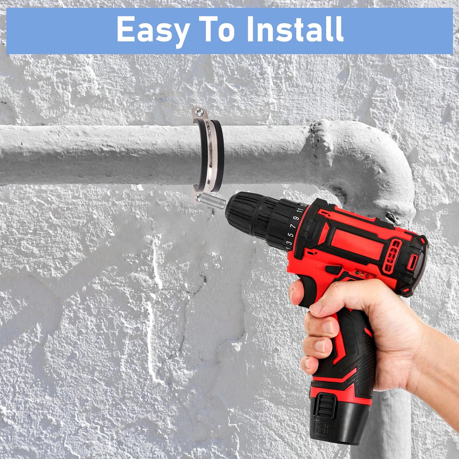 Rubber Lined P Clips Cable Mounting Hose Pipe Clamp Stainless Steel U Type 6-80