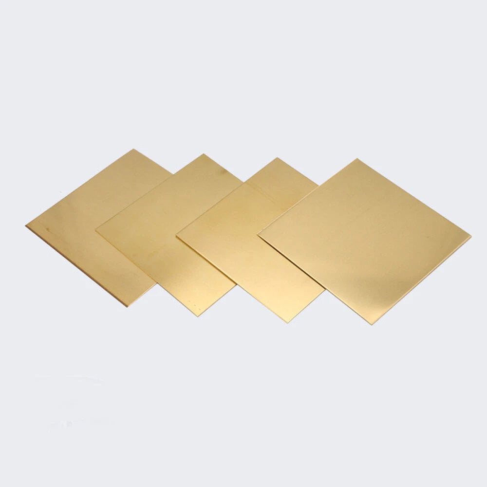 Brass Sheet Metal Plate Models Craft DIY 1/1.2/1.5/2/2.5/3/4mm Thick Select Size