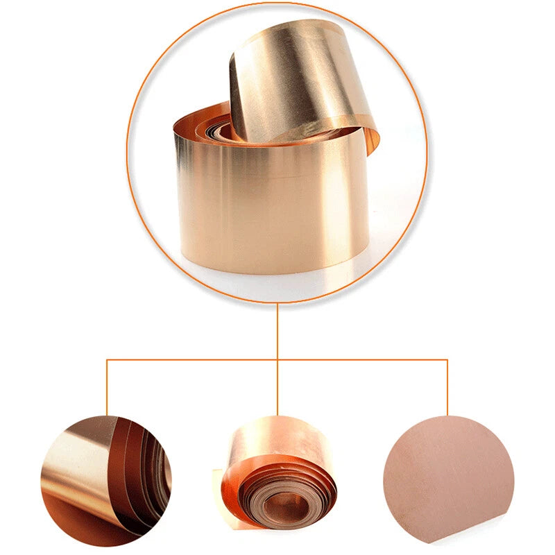 Phosphorous Copper Sheet 0.1/0.15~0.8mm Thick 100mm Length Copper Alloy Plate
