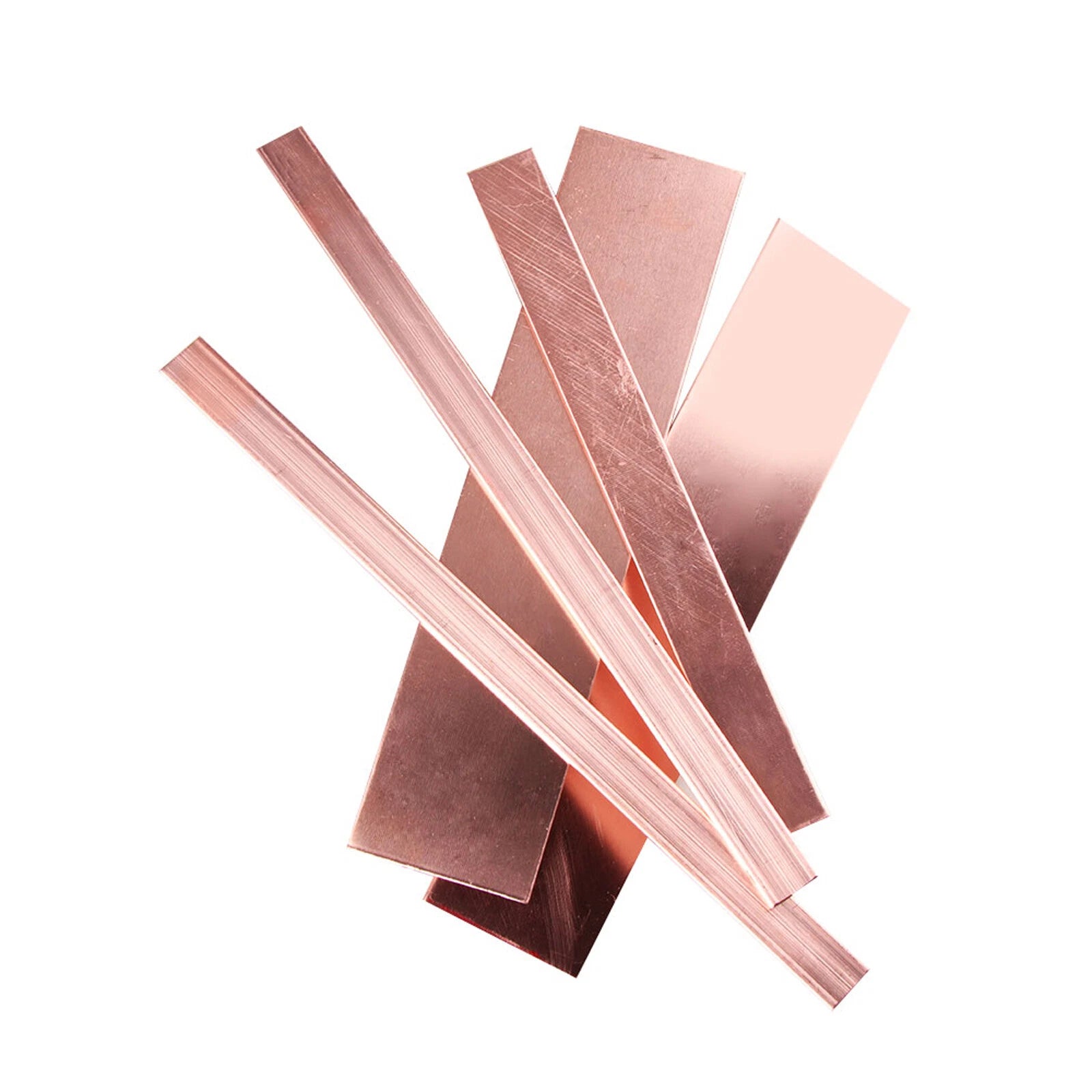 Copper Flat Bar Thick 1-50mm T2 99.9% Pure Cu Solid Metal Plate Length 1 Meter