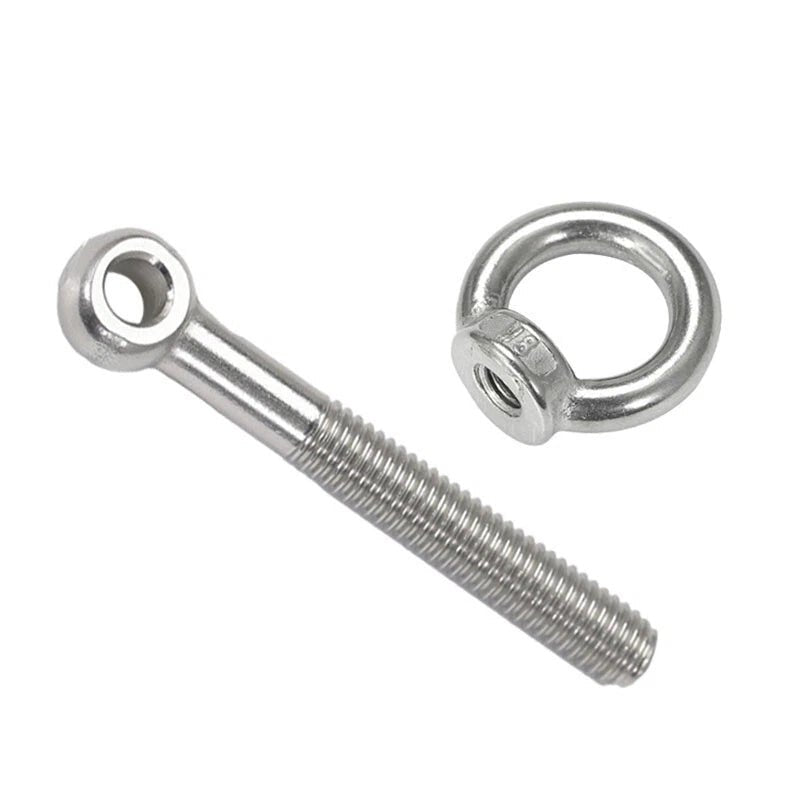 M5 M6 M8 Forged Eye Bolts with Eye Nut — 304 Stainless Steel, Multiple Lengths - HomeDIYer