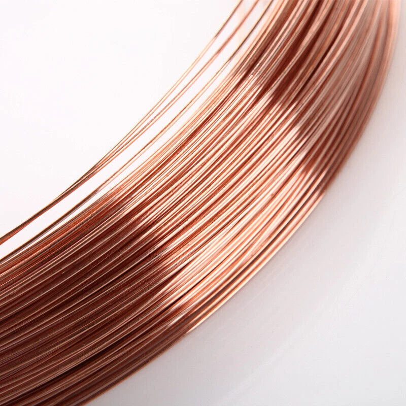 ROUND COPPER WIRE SOLID PURE COPPER WIRE 99.9% UNCOATED BARE 0.2mm To 2.5mm