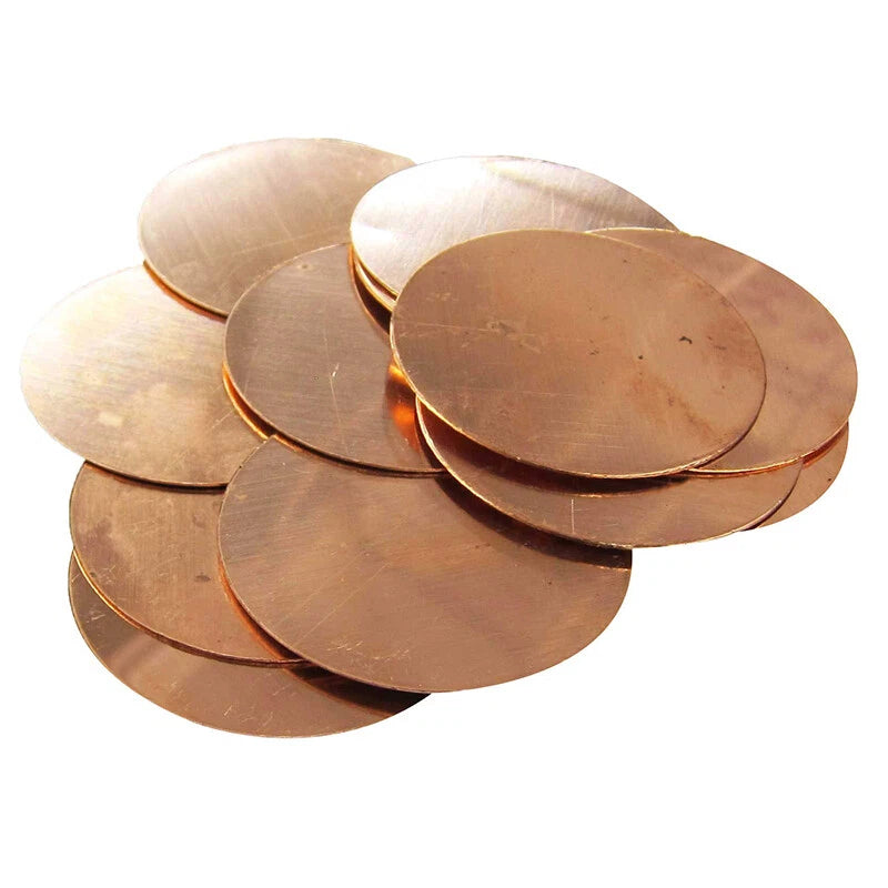 2" 4" 6" 8" Round Pure Copper Disc Sheet Cycle Blank Discs Thick 0.8-3.0mm