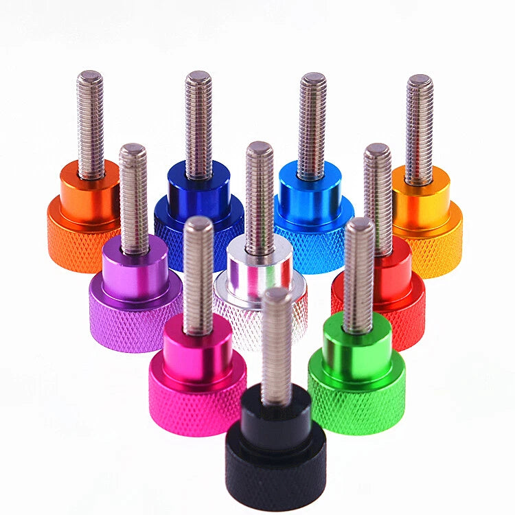 M5 M6 M8 M10 Knurled Thumb Screws Colourful Hand Grip Knob Bolts - Camera Tripod