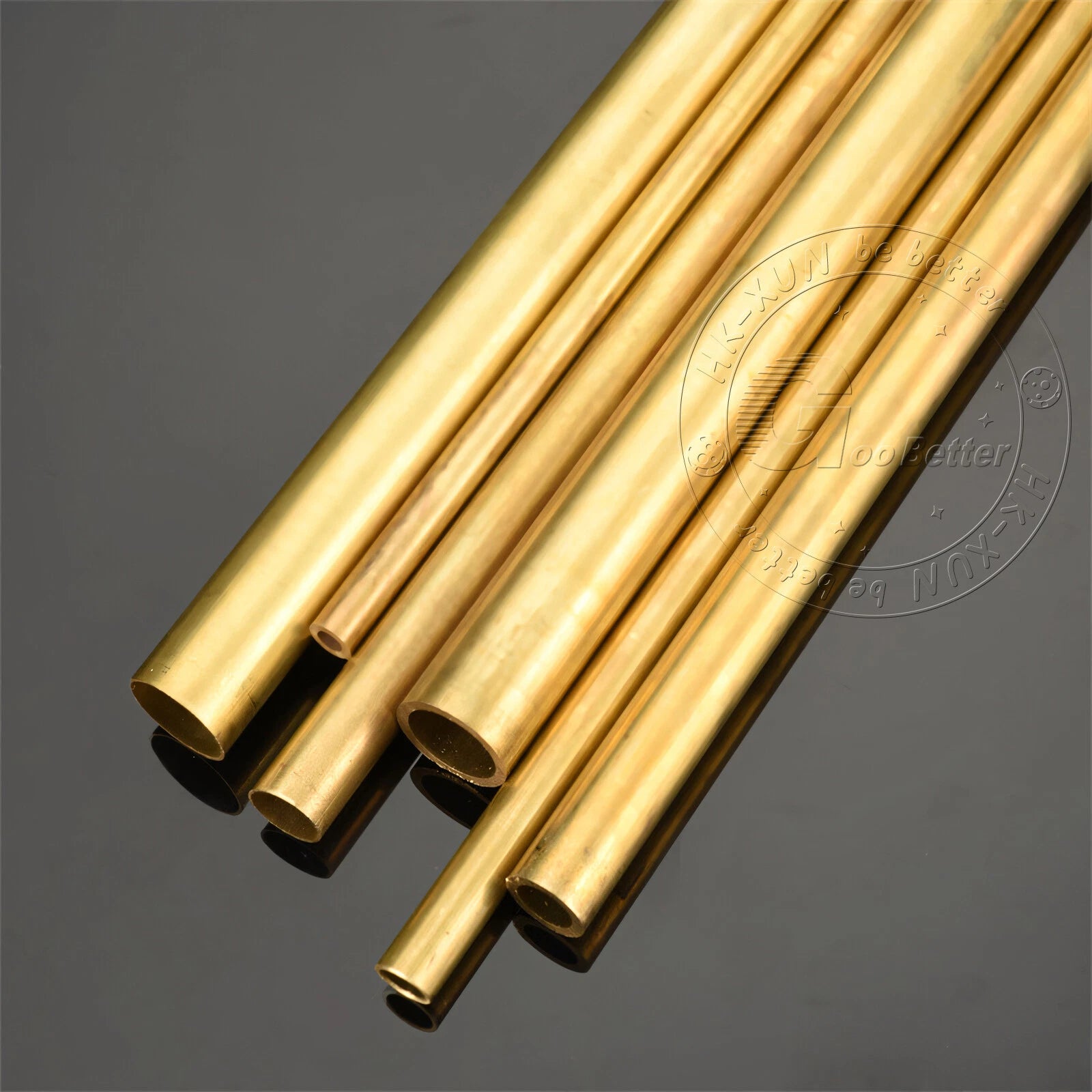 Brass Round Tube 500mm — OD 13mm to 40mm, Multiple Wall Thicknesses