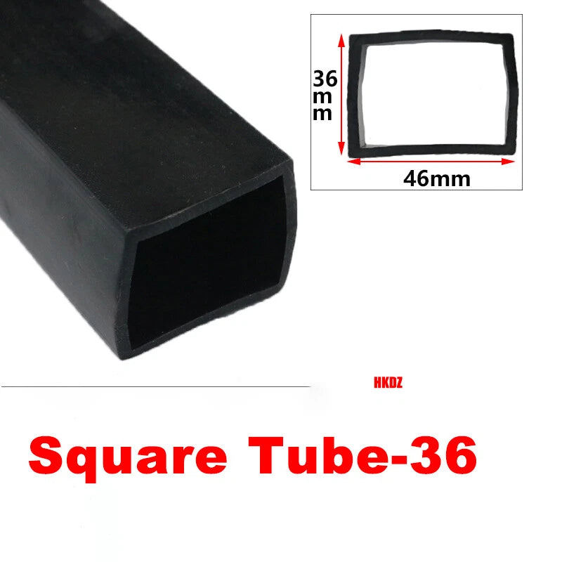 Square Silicone Rubber Hollow Tube Pipe Protector Seal Strips Width 2.5mm~108mm