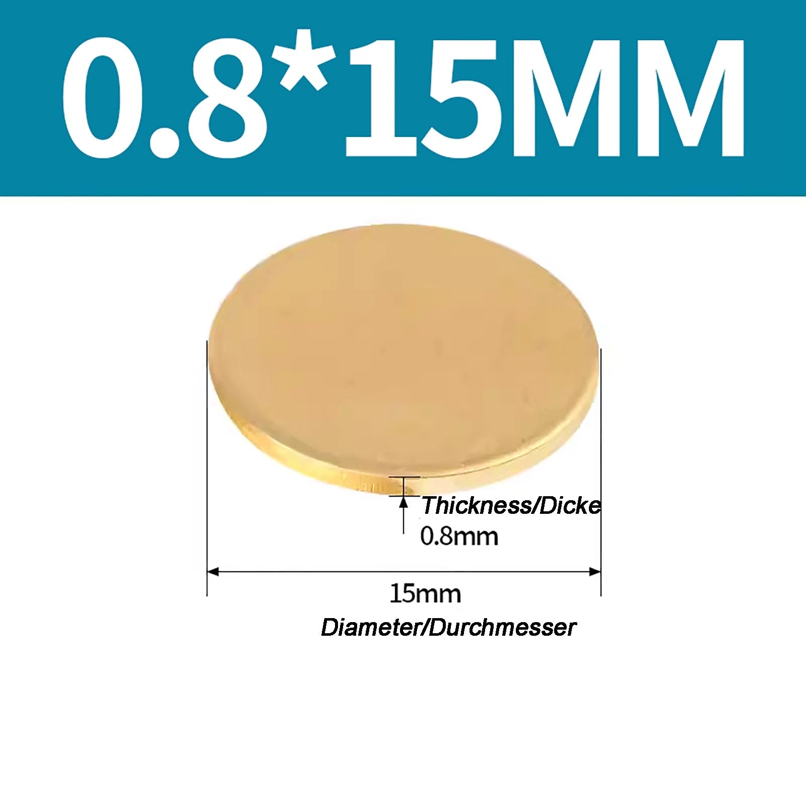 Solid Brass Discs Blanks Metal Round Sheets Thick 0.3mm - 6mm Dia 10mm - 180mm