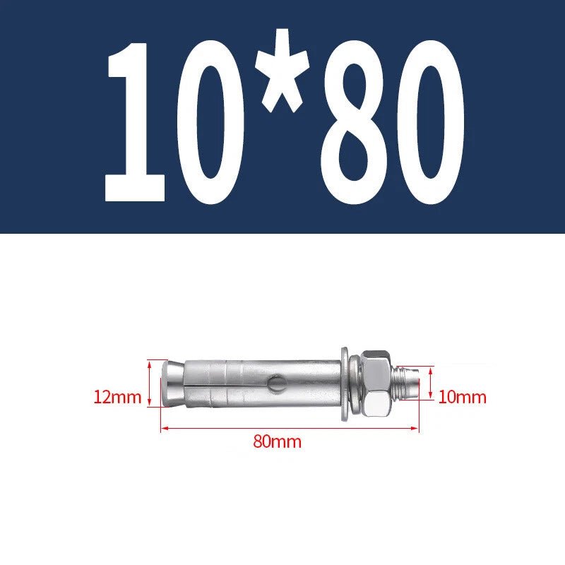 Hex Nut Expansion Sleeve Anchor Bolts — M6 to M20, Galvanized & Stainless Steel - HomeDIYer