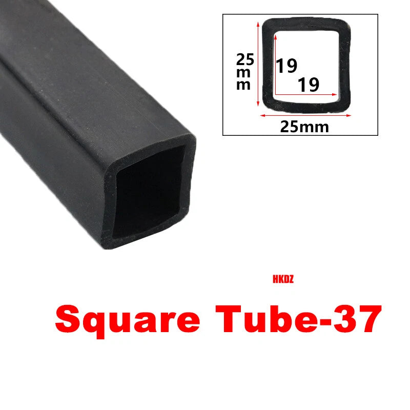 Square Silicone Rubber Hollow Tube Pipe Protector Seal Strips Width 2.5mm~108mm