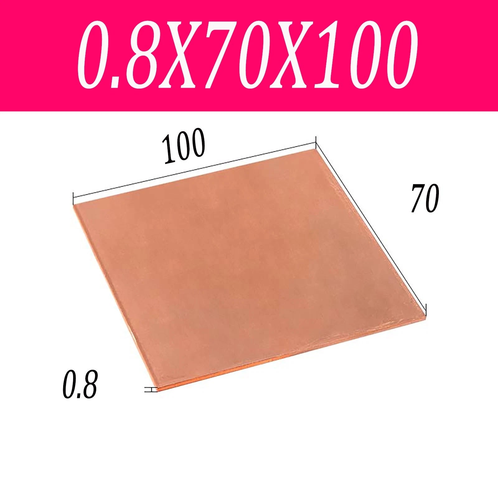 Copper Sheet T2 99.9% Pure Cu Metal Sheet Flat Stock Plate Thick 0.5mm-10mm
