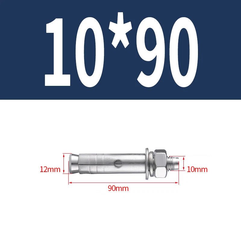Hex Nut Expansion Sleeve Anchor Bolts — M6 to M20, Galvanized & Stainless Steel - HomeDIYer
