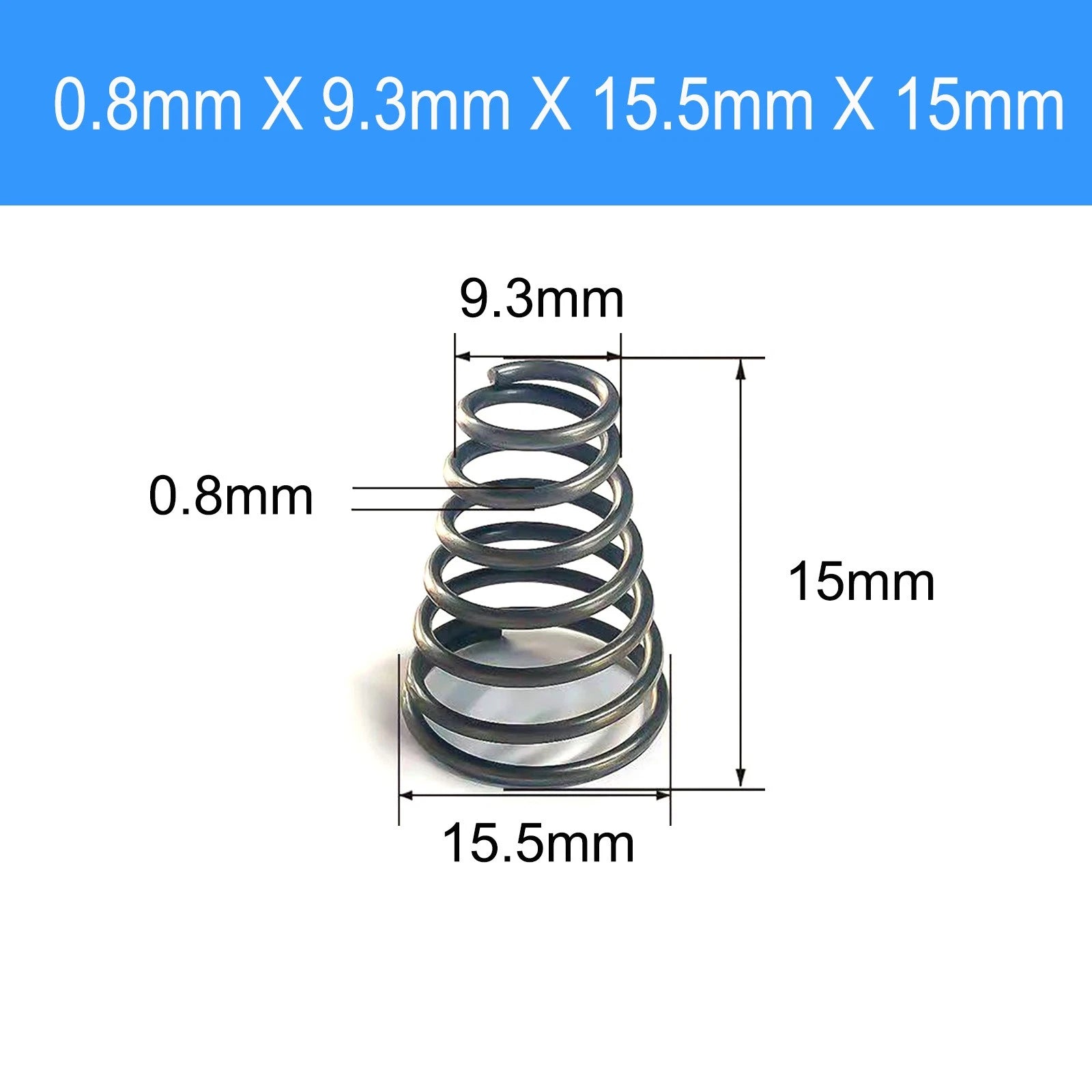 Conical Compression Spring Tapered Spring Steel Wire 0.2-3mm Heavy Duty Cone DIY