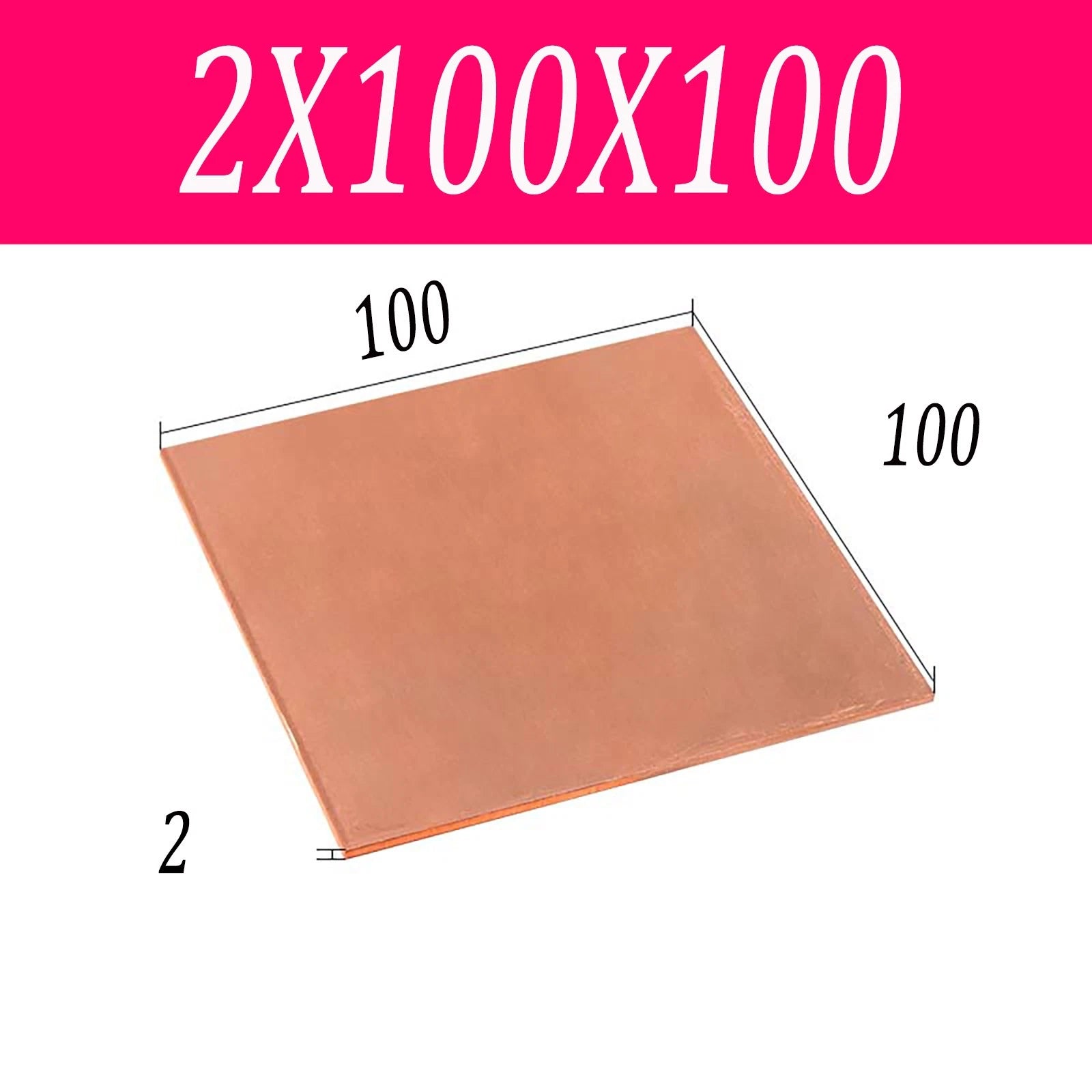 Copper Sheet T2 99.9% Pure Cu Metal Sheet Flat Stock Plate Thick 0.5mm-10mm