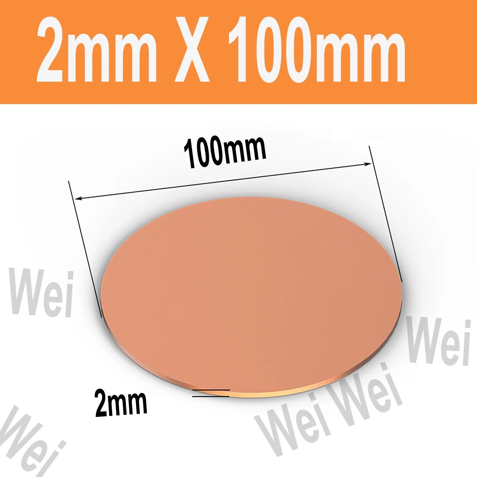 Solid Pure Copper Discs Blanks Round Plate Metal Sheet 0.5mm - 5mm Thick Cu 99.9