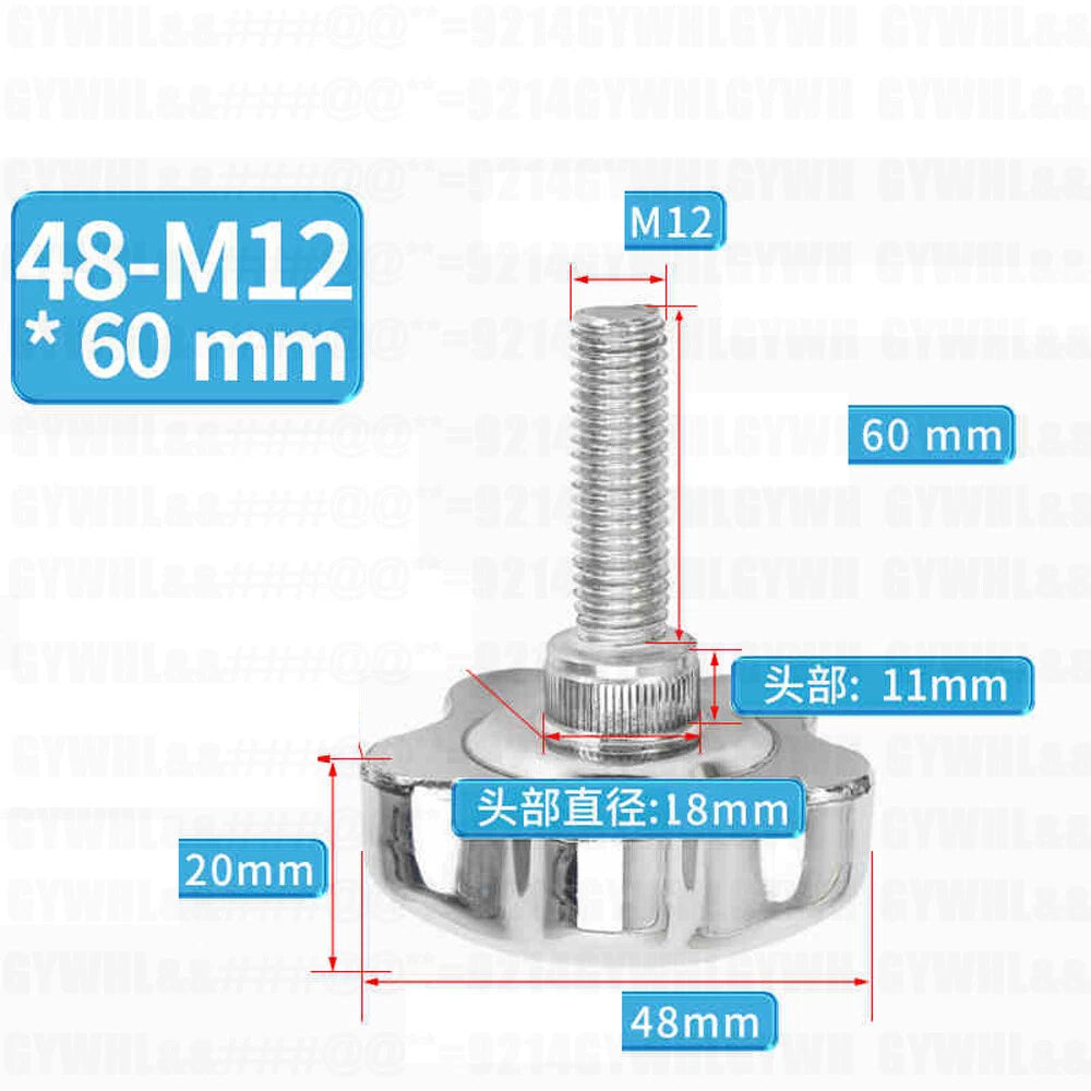 Thread Star Knobs Clamping Knob Grip Stainless Knurled Thumb Handle Knobs Screws