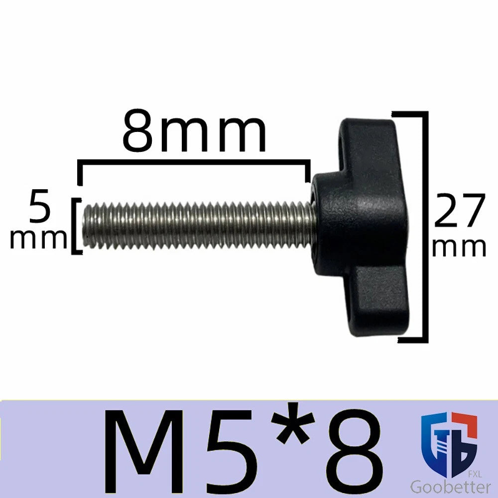 Male Wing Knob Bolt M5 M6 M8 Clamping Thumb Nut Z-handles Screws Stainless Steel