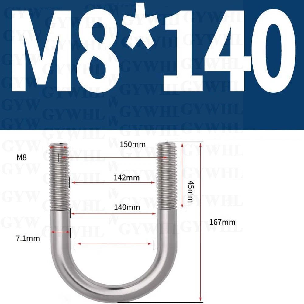 Marine Grade Round Bend U - Bolts — A2 & A4 Stainless Steel, M6 to M20 - HomeDIYer