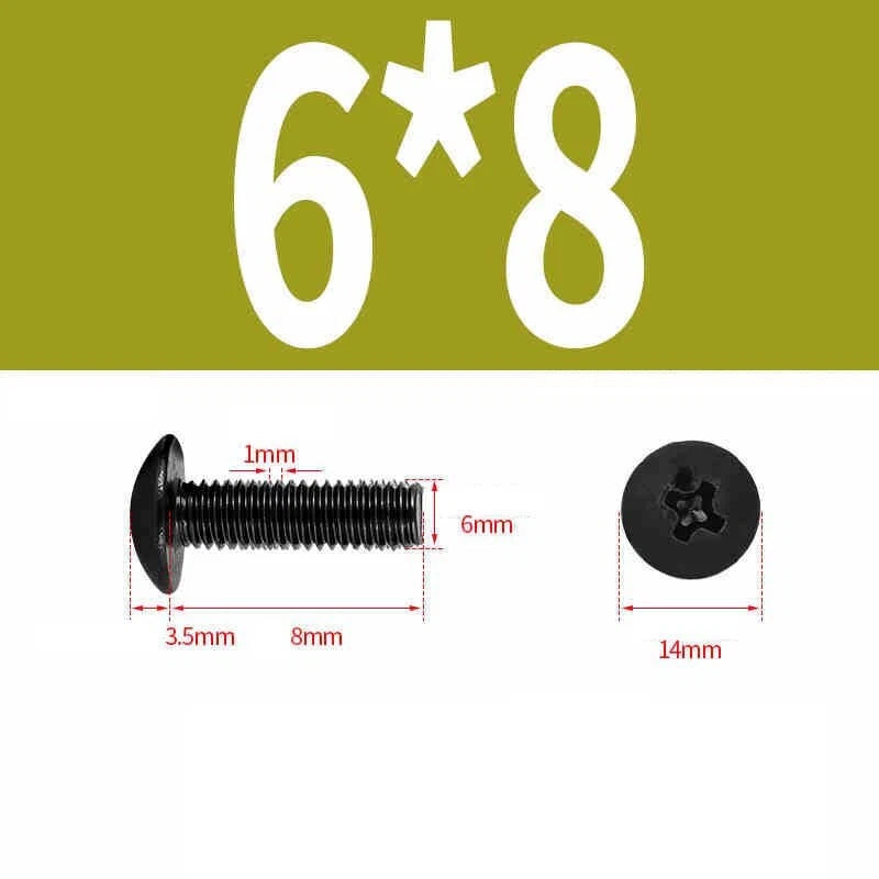 Phillips Pan Head Machine Screws — Nickel Plating & Black Zinc, M2–M6, 10 or 25 Pcs