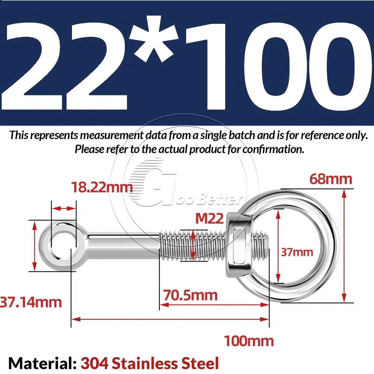 M16–M24 A2 304 Stainless Steel Lifting Eye Bolt & Eye Nut Threaded Ring - HomeDIYer