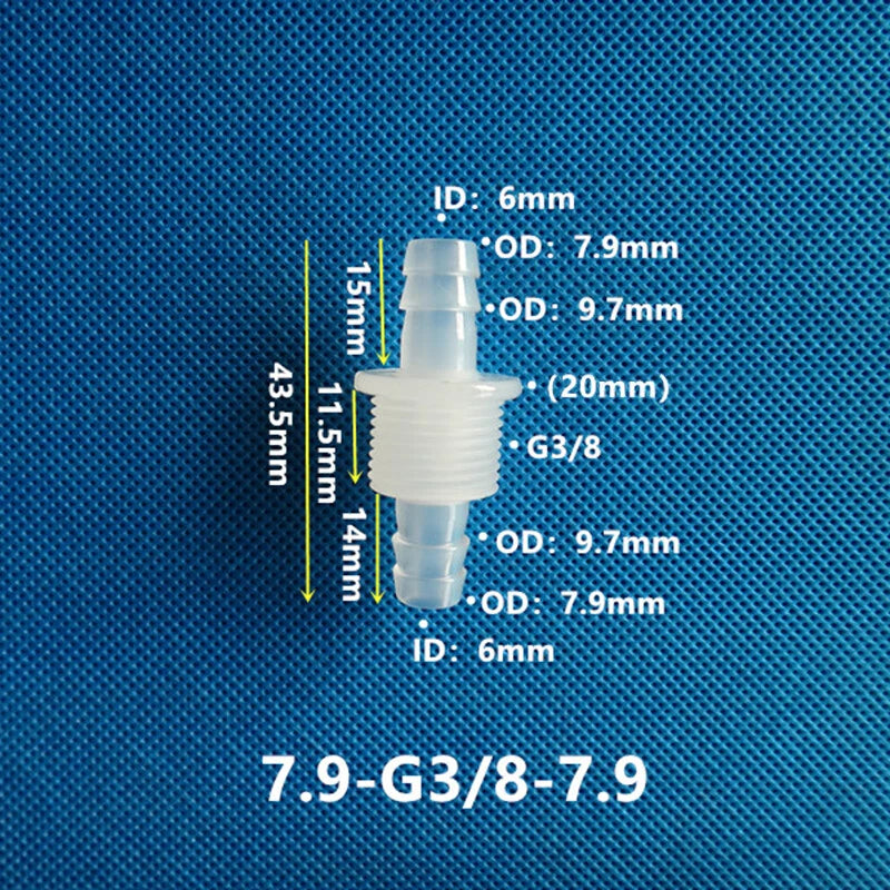 Plastic Barbed Bulkhead Fitting with Male Thread — Hose Tail Pipe Connector