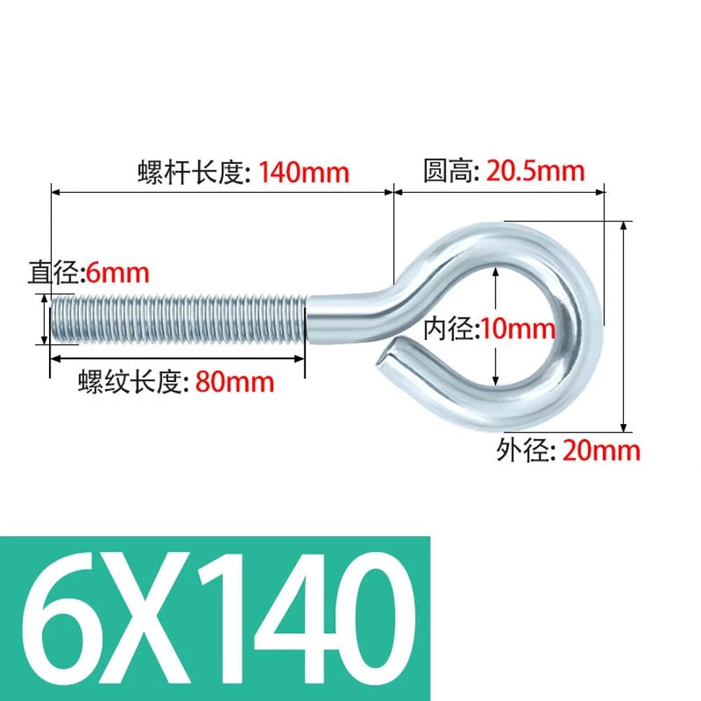 M3–M12 Galvanised Eye Screws | Metric Closed Eye Bolts & Threaded Ring Hooks