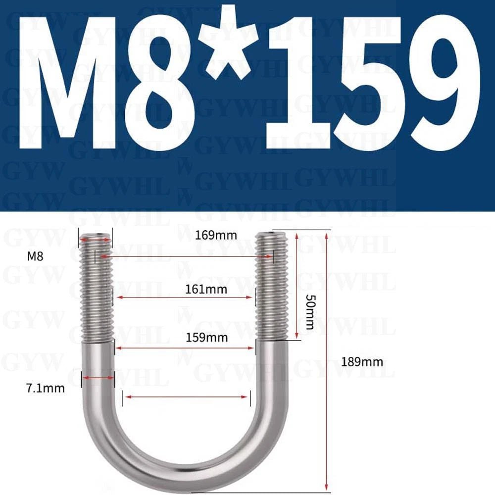 Marine Grade Round Bend U - Bolts — A2 & A4 Stainless Steel, M6 to M20 - HomeDIYer