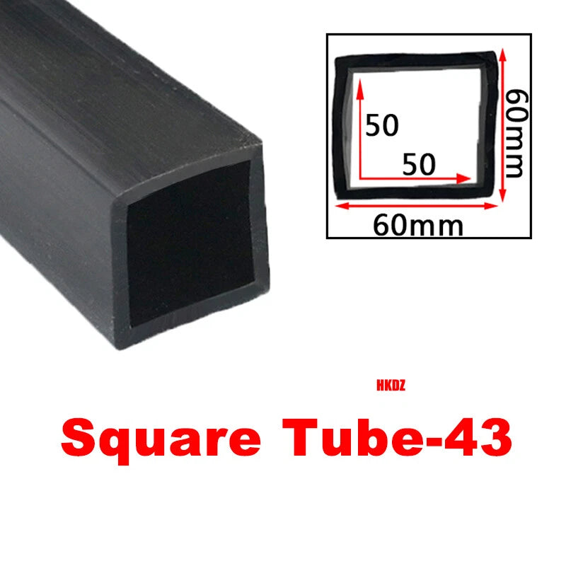 Square Silicone Rubber Hollow Tube Pipe Protector Seal Strips Width 2.5mm~108mm