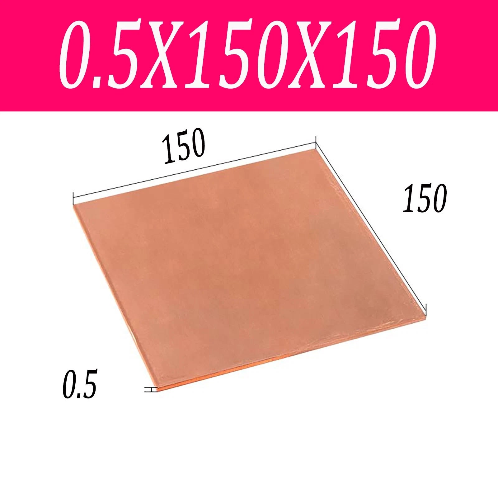 Copper Sheet T2 99.9% Pure Cu Metal Sheet Flat Stock Plate Thick 0.5mm-10mm