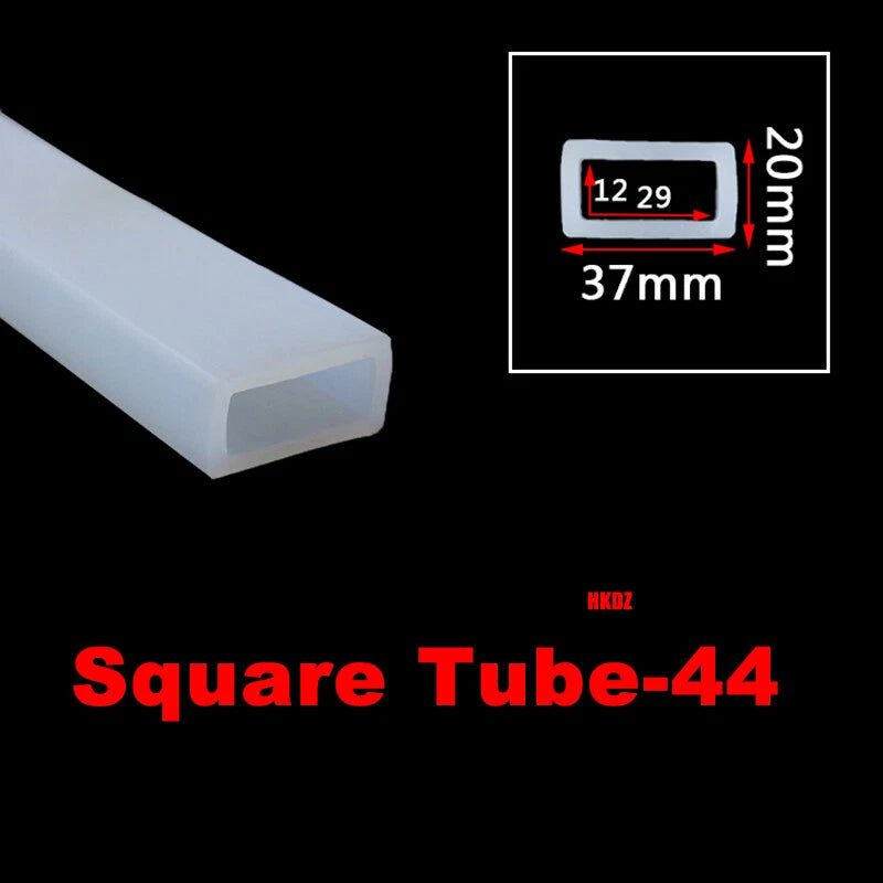Square Silicone Rubber Hollow Tube Pipe Protector Seal Strips Width 2.5mm~108mm