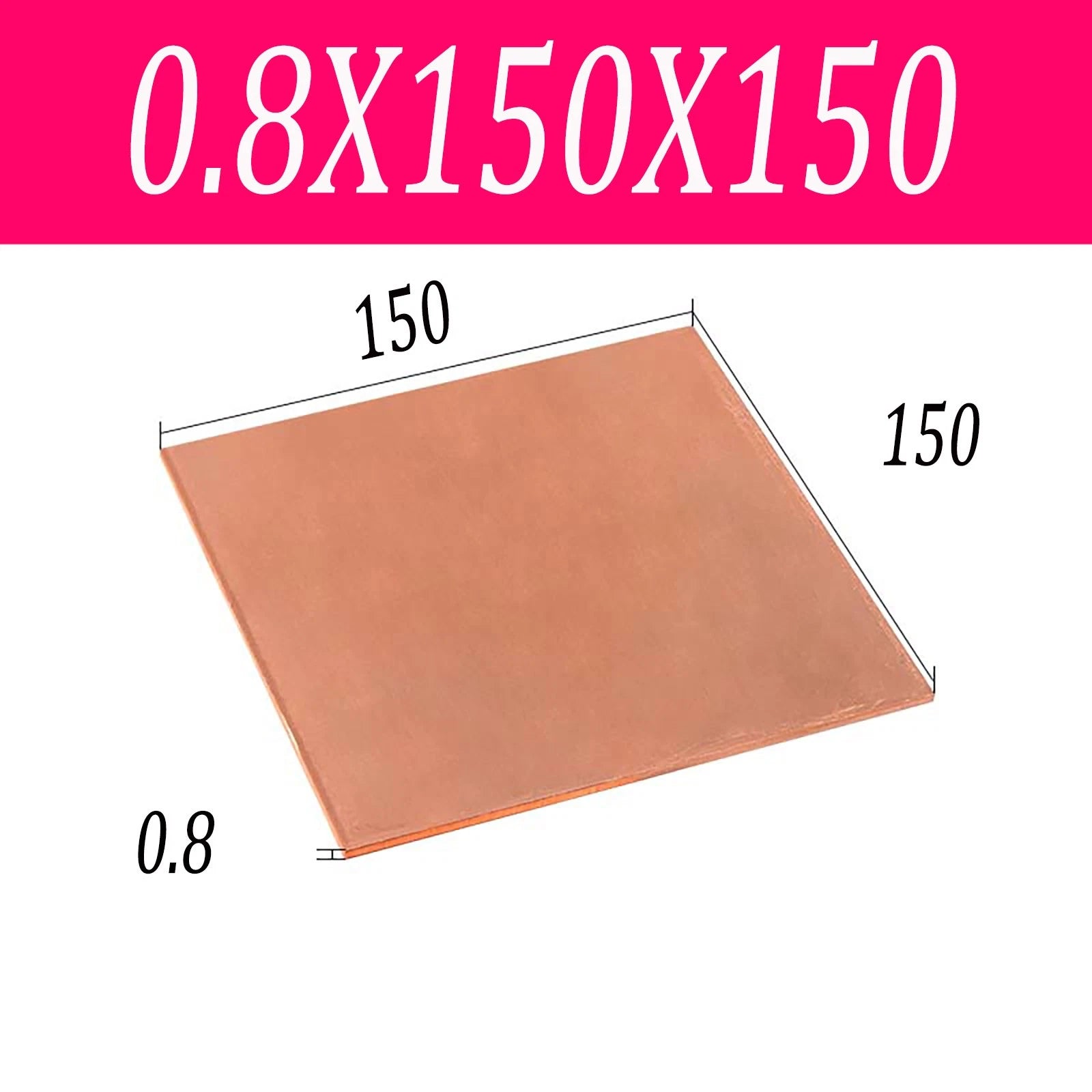 Copper Sheet T2 99.9% Pure Cu Metal Sheet Flat Stock Plate Thick 0.5mm-10mm