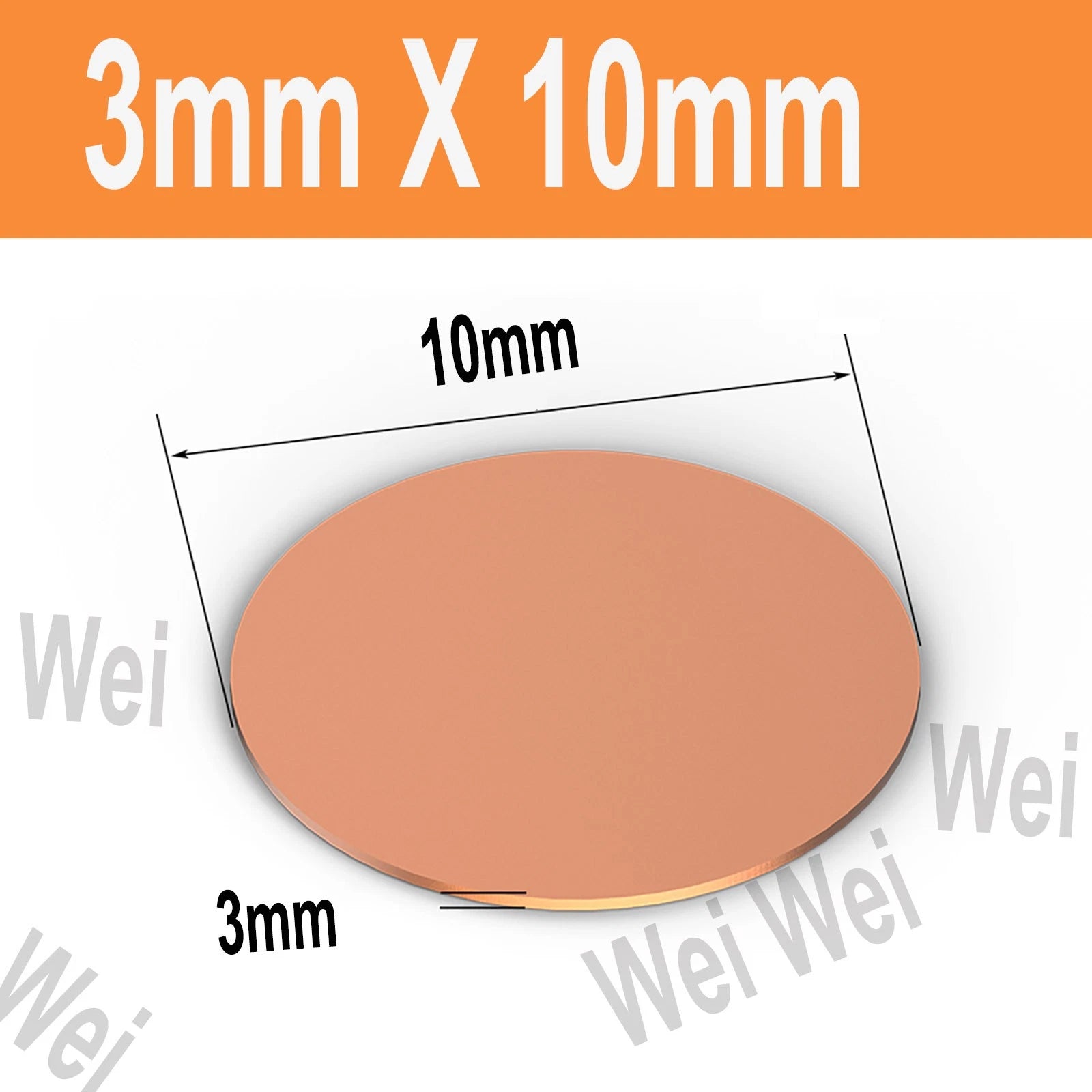 Solid Pure Copper Discs Blanks Round Plate Metal Sheet 0.5mm - 5mm Thick Cu 99.9