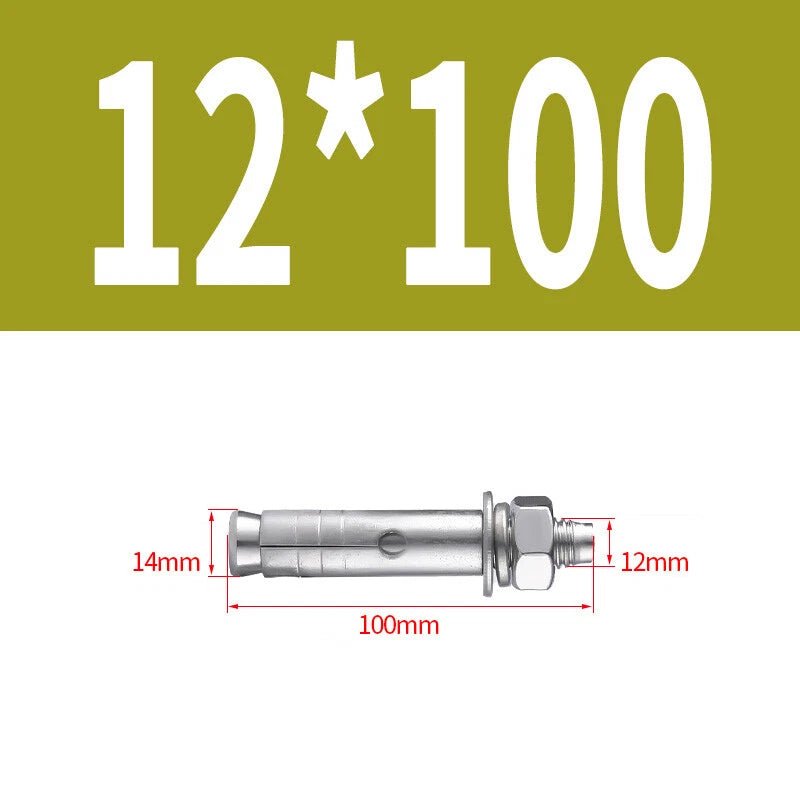 Hex Nut Expansion Sleeve Anchor Bolts — M6 to M20, Galvanized & Stainless Steel - HomeDIYer