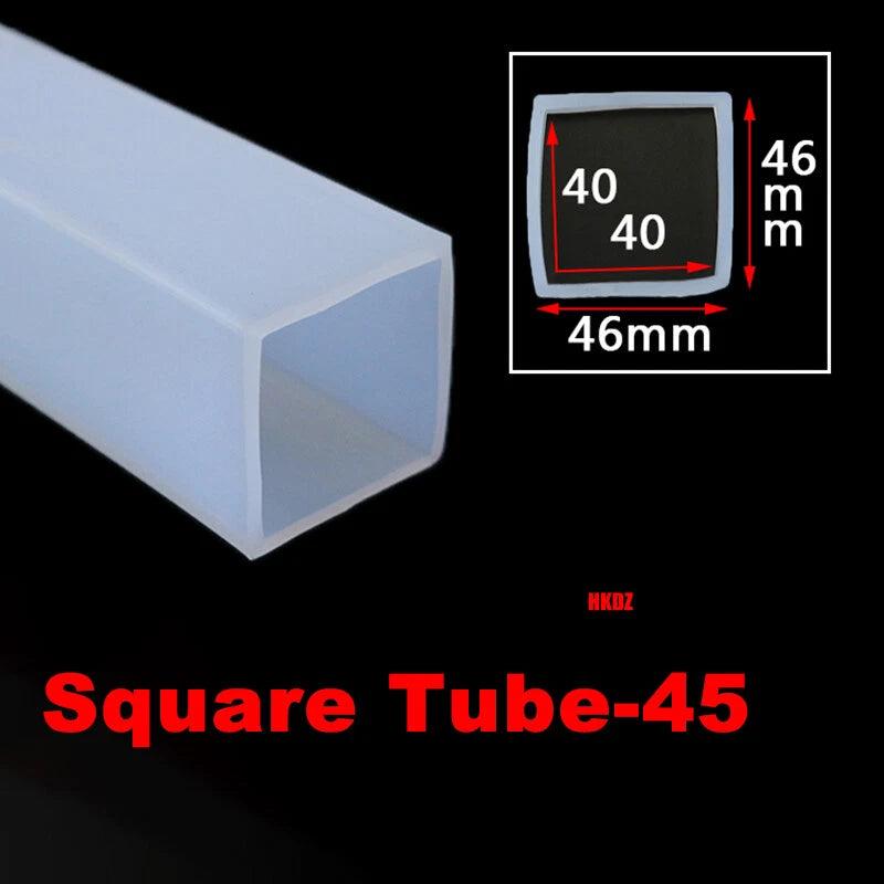 Square Silicone Rubber Hollow Tube Pipe Protector Seal Strips Width 2.5mm~108mm