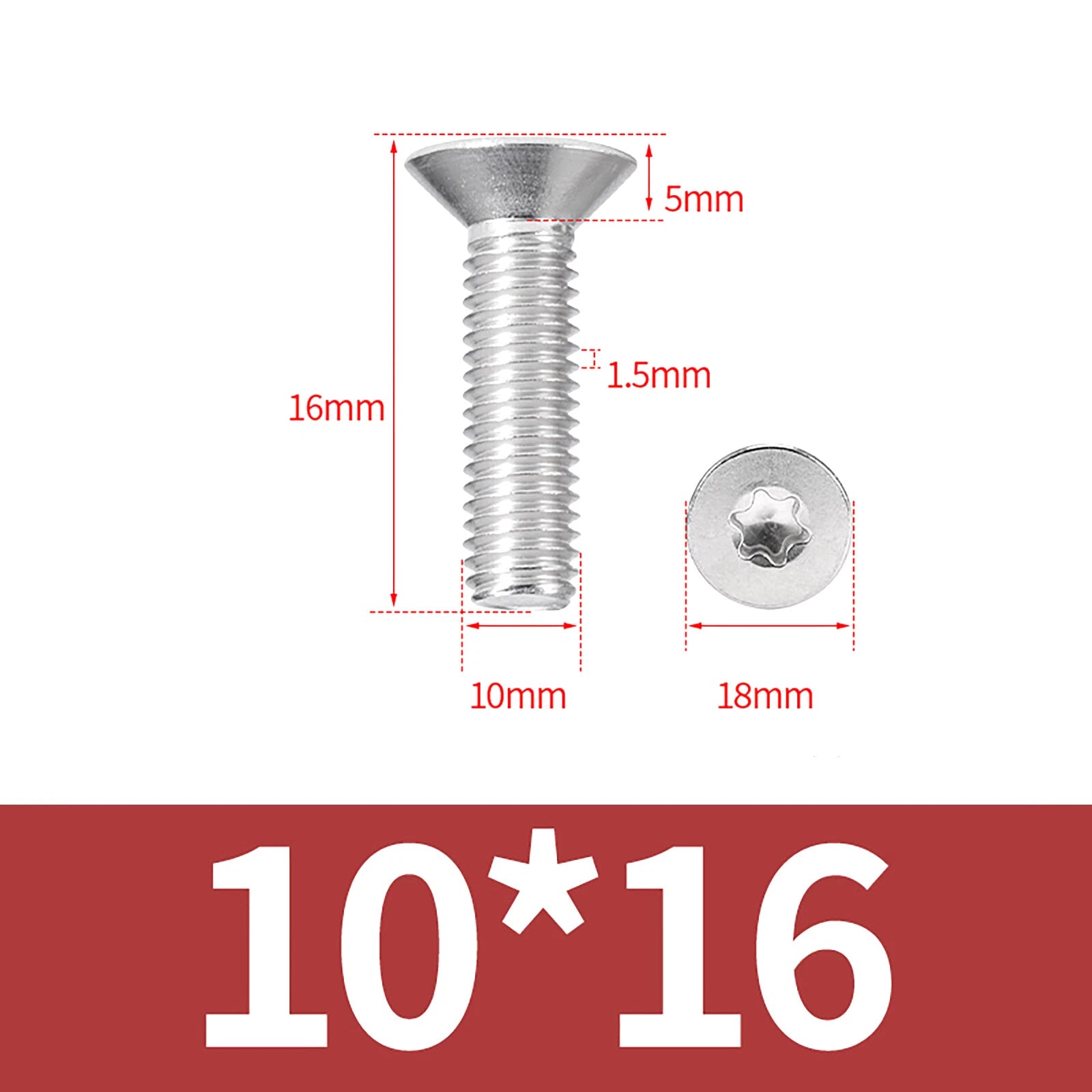 M2- M12 Torx Countersunk Machine Screws Six Lobe Bolts A2 Stainless Steel