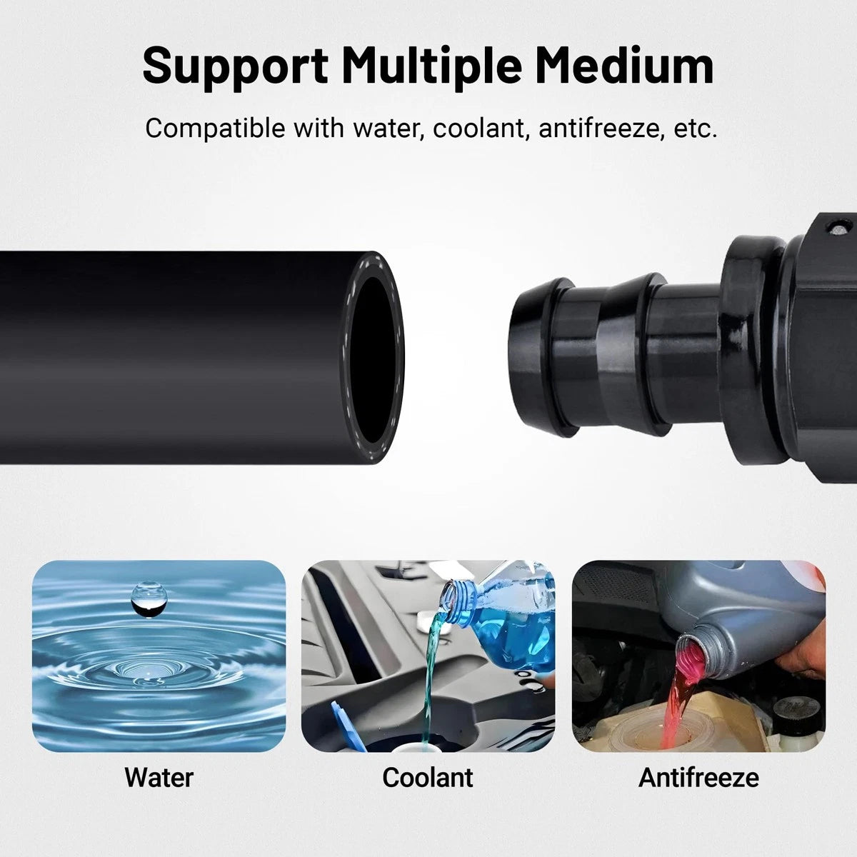 EPDM Flexible Coolant Hose — Car Heater & Radiator Water Pipe, SAE J20R3