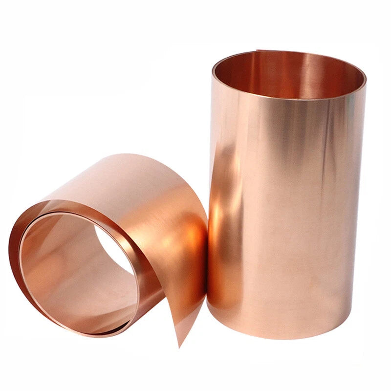 T2 Pure Copper Sheet Plate 99.9% Cu Metal Foil Roll Thick 0.01-0.09mm Length 1M