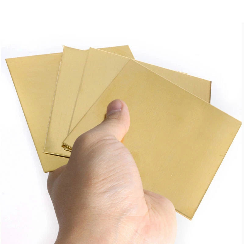 100~300mm CuZn40 H62 Brass Metal Flat Plate Square Sheet Foil Thick 0.5mm - 6mm