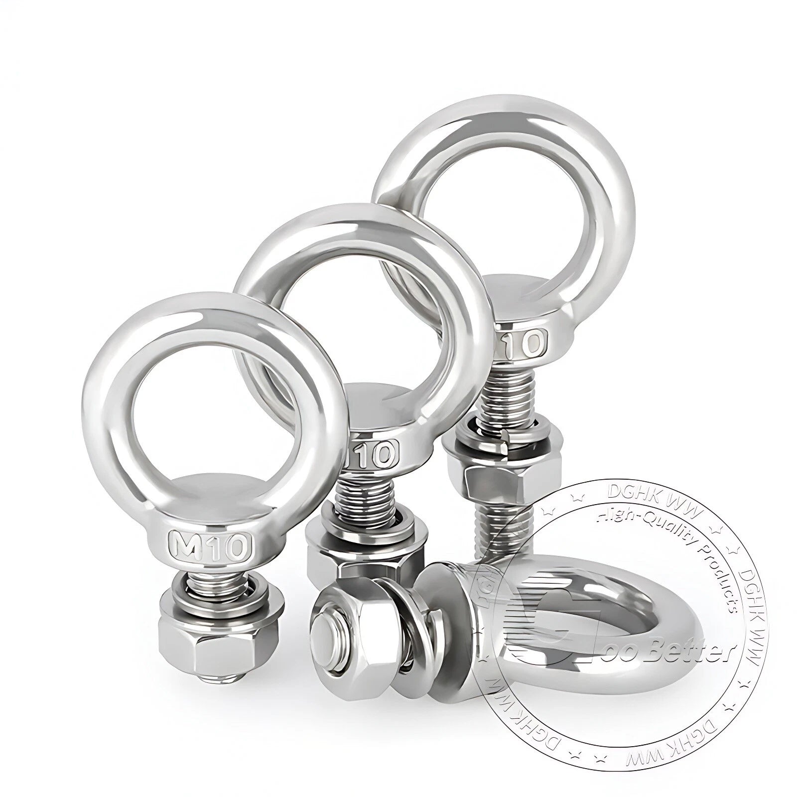 LIFTING EYE BOLTS NUTS & WASHERS A2 STAINLESS STEEL M3 M4 M5 M6 M8 M10 M12 - M30
