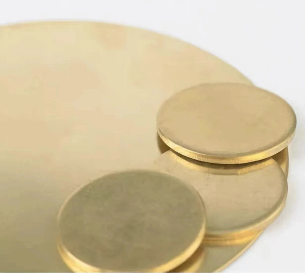 H62 Solid Brass Discs Blanks Metal Round Sheets OD 50-100mm Thick 0.5mm 1mm- 3mm