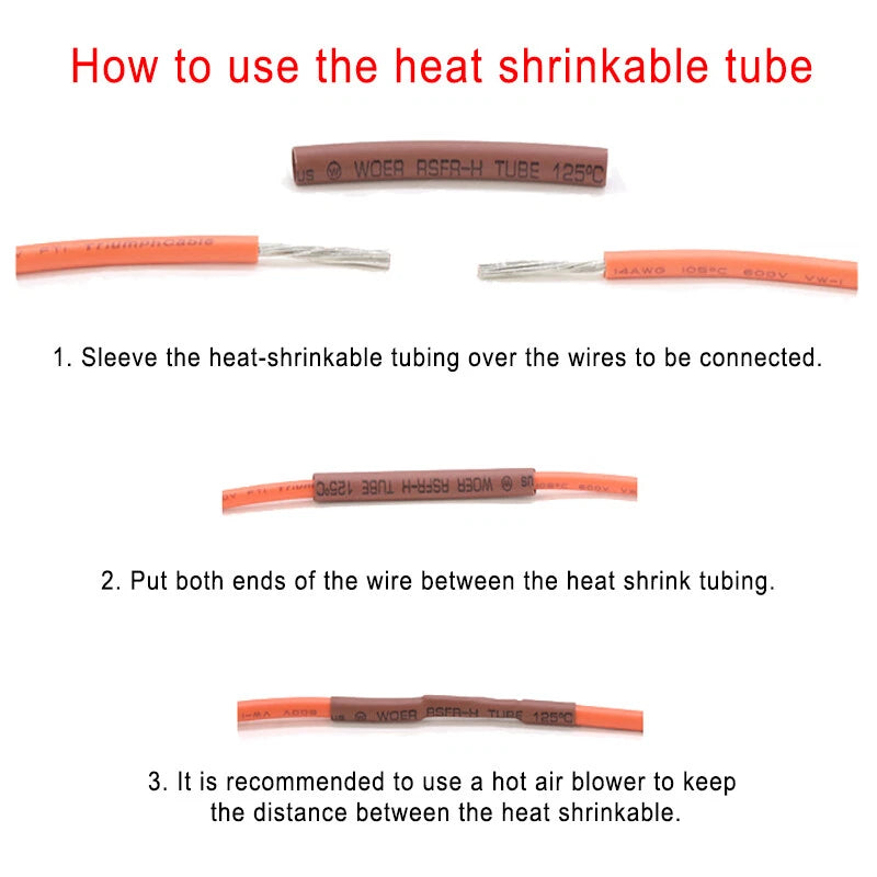 Silicone Rubber Heat Shrink Tubing — Flexible Heatshrink Tube, φ0.8mm–φ40mm, 6 Colors