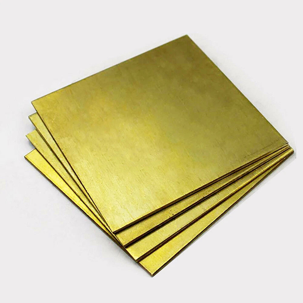 Natural Brass Sheet Flat Plate Metal guillotine cut 0.1mm to 5mm Multiple Sizes