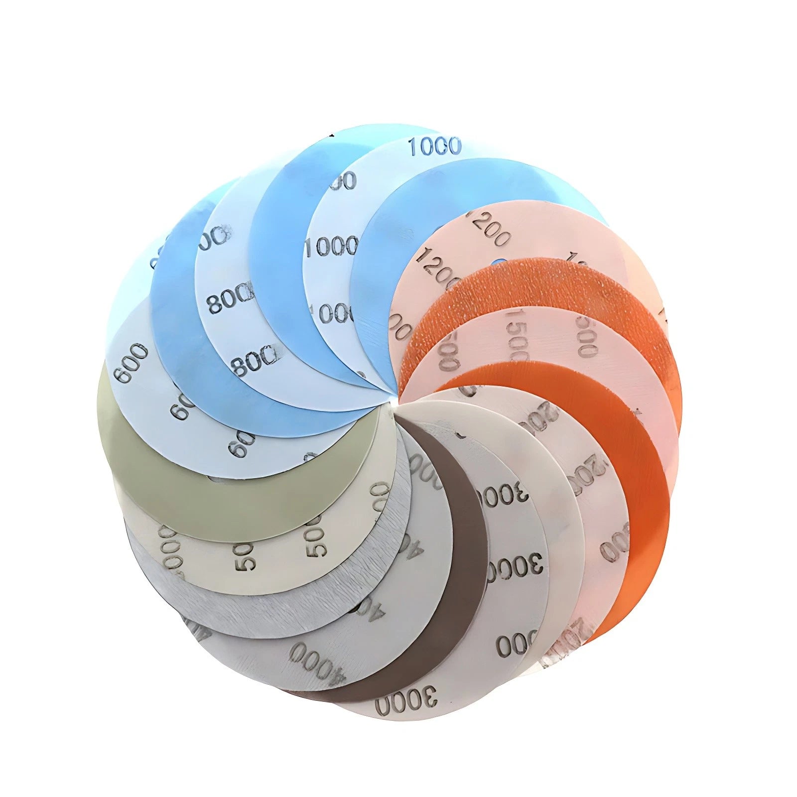125mm 5/6/8 Hole Wet & Dry Sanding Discs Sandpaper Hook&Loop Pads 600~5000 Grit