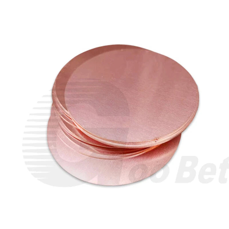 T2 Solid Copper Discs Circle Blanks Metal Round Sheets OD 10-300mm Thick 5mm 6mm