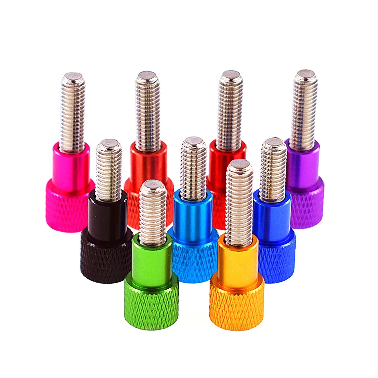 M6 6mm Knurled Thumb Screws Stainless Steel + Aluminium Hand Grip Knob Bolts