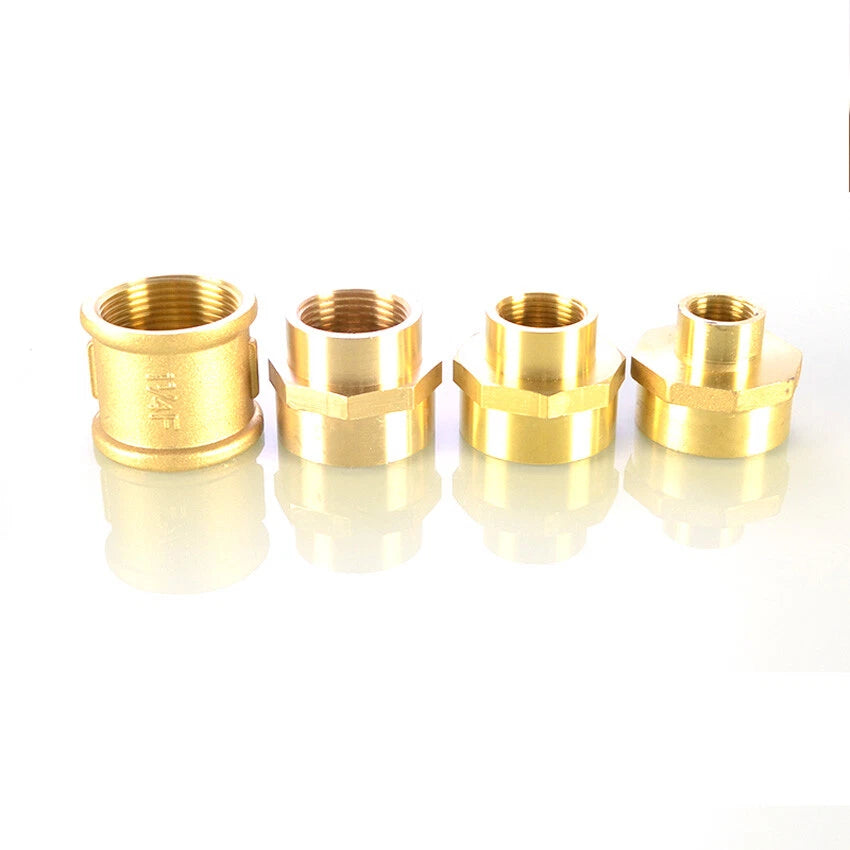 Brass BSP Female Thread Reducing Pipe Adapter Connector — 1-1/4" to 2"
