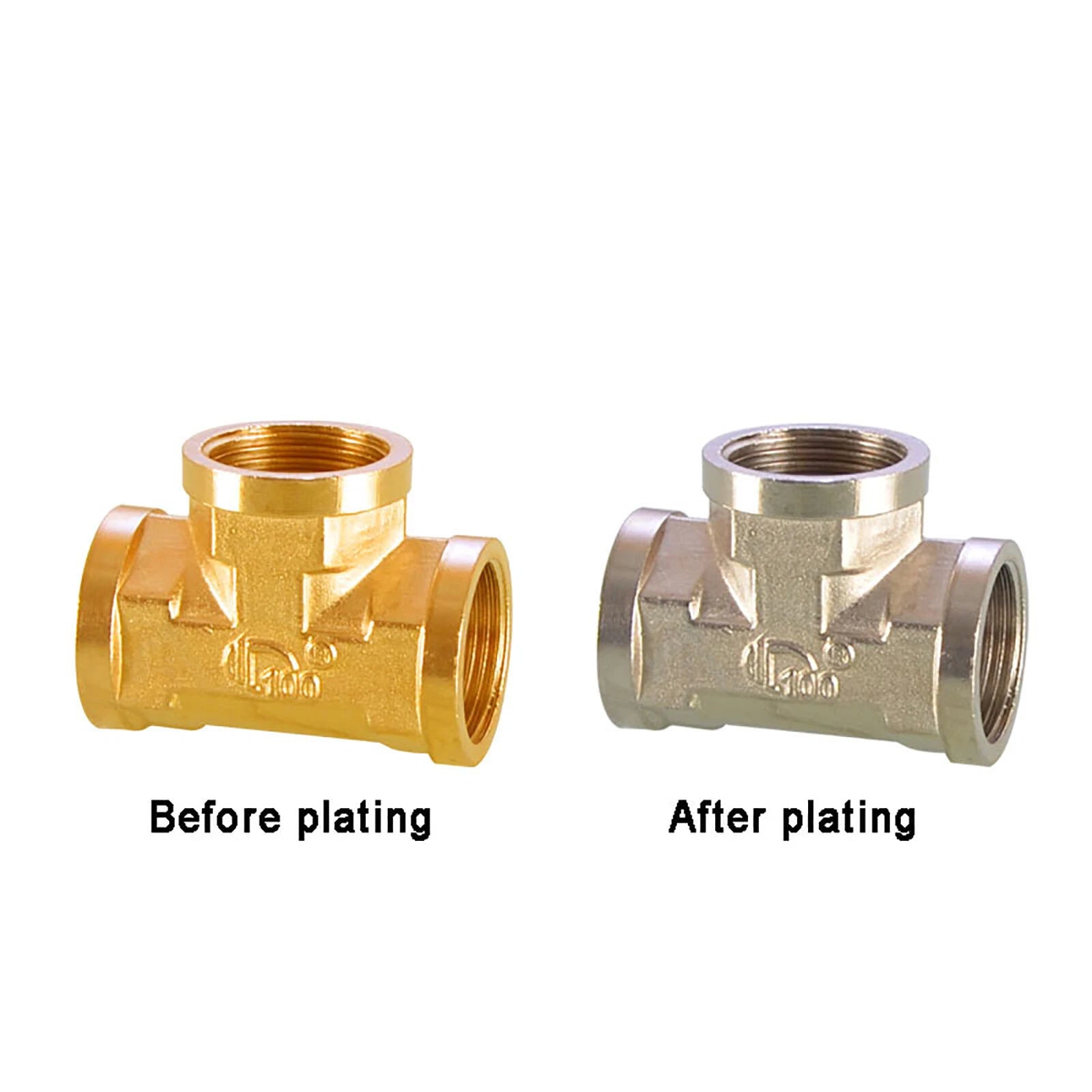 3/4" Nickel-Plated Brass Pipe Fittings — Elbow, Tee, Straight, Plug & Bush