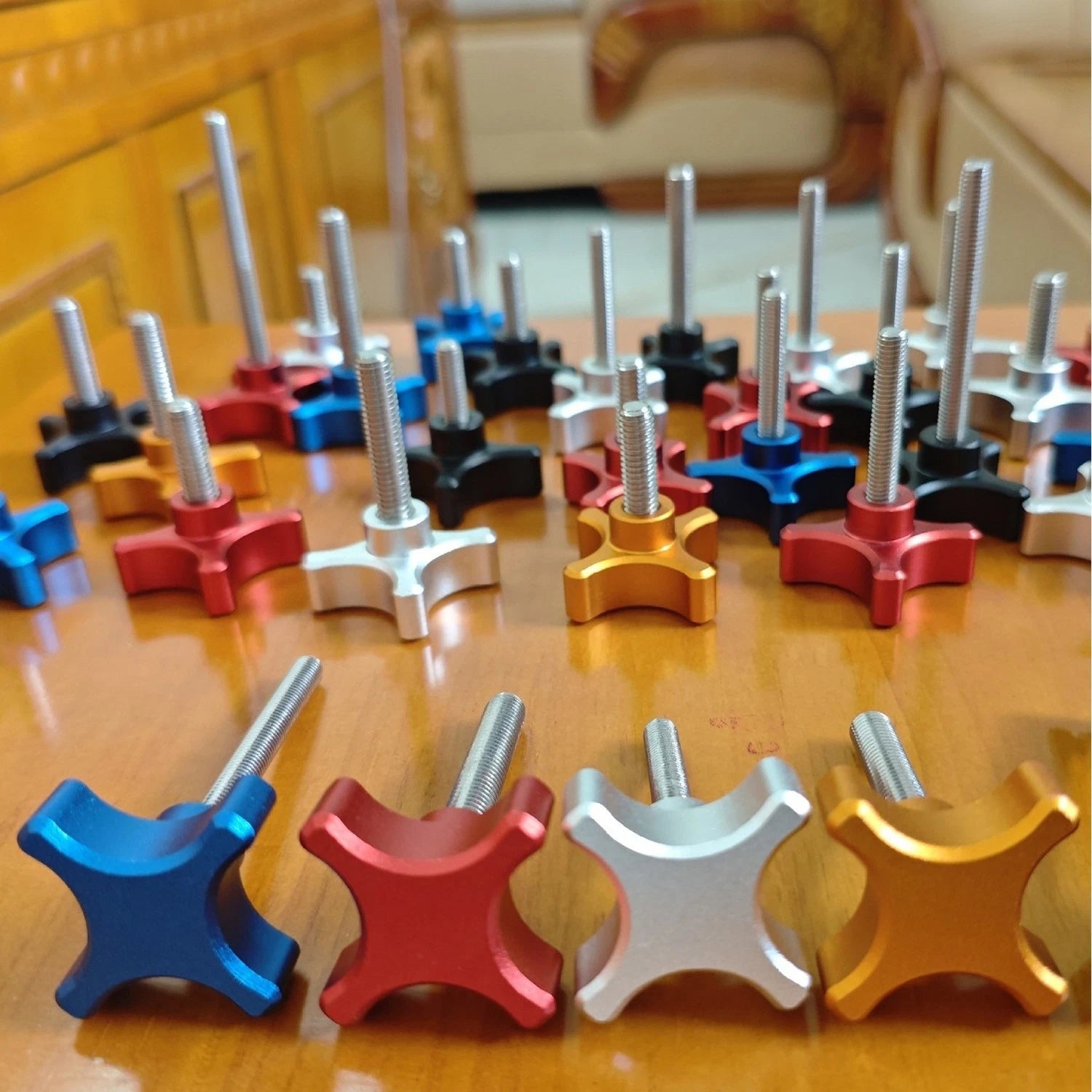 M8 M10 Star Hand Knob Screws Bolt Aluminum Thumb Handle Clamping Machine Bolts