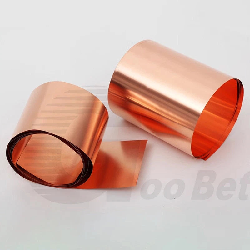99.9% Pure Copper T2 Cu Metal Sheet Foil Plate Strip Band Thick 0.1mm-0.15mm
